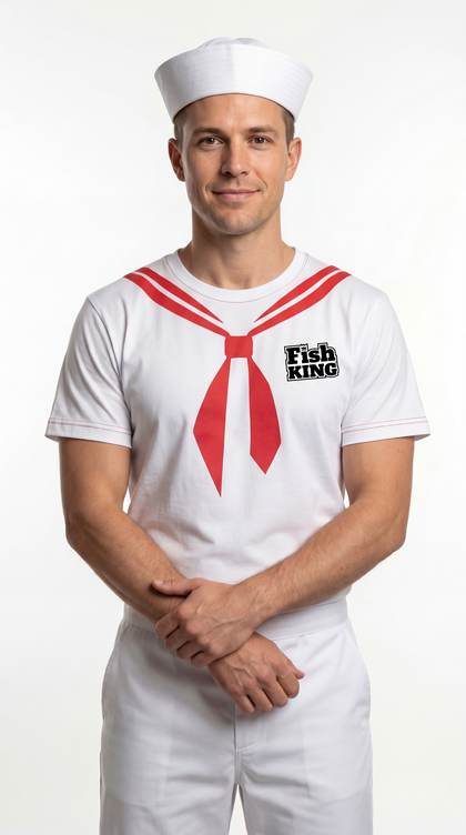 O uniforme da tripulação Fish King